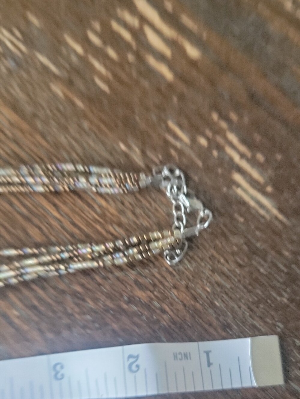 Multi-Strand Beaded Necklace in Brown and Gold - Picture 4 of 4